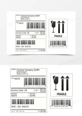 外包装箱标签贴