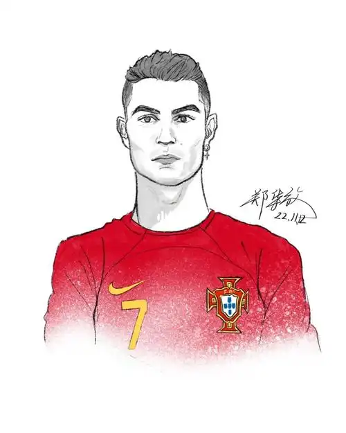 插画练习葡萄牙c罗