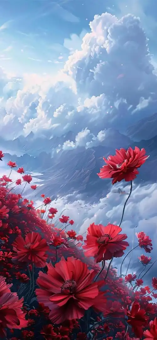 唯美场景 古风风景 插画壁纸#ai绘画