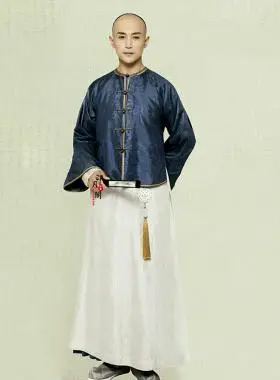 0高档2021新款清朝阿哥服装古代宫廷太子演出服亲王服装贝勒爷王爷