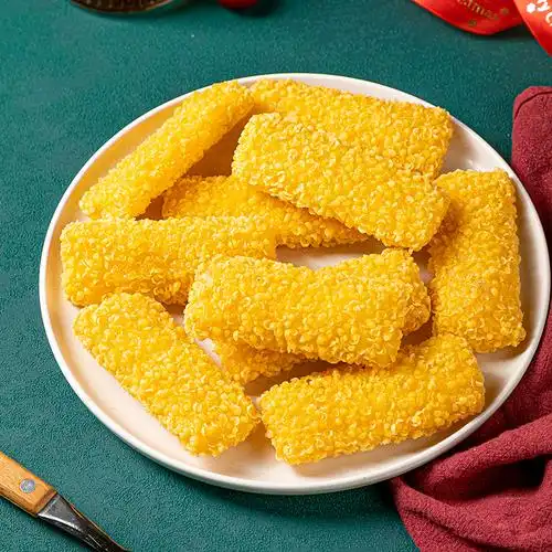 奶酪奶香黄金黄金玉玉米手工油炸小吃饭店酒店传统中式糕点
