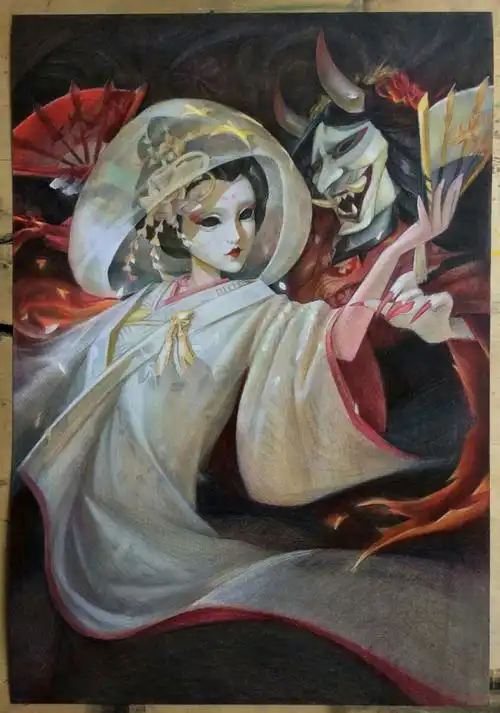 抖音转bilibili的一个画画的这是好久好久前的了是第五的白无垢海报