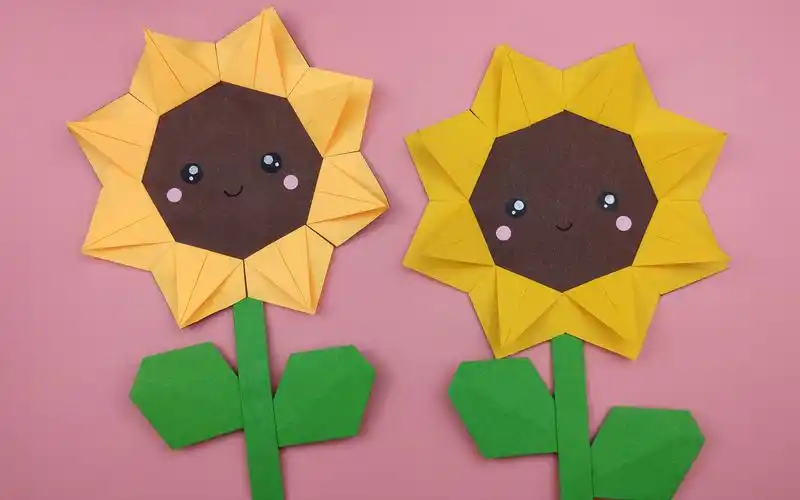 手工折纸漂亮的太阳花,简单易上手,小朋友也能学会