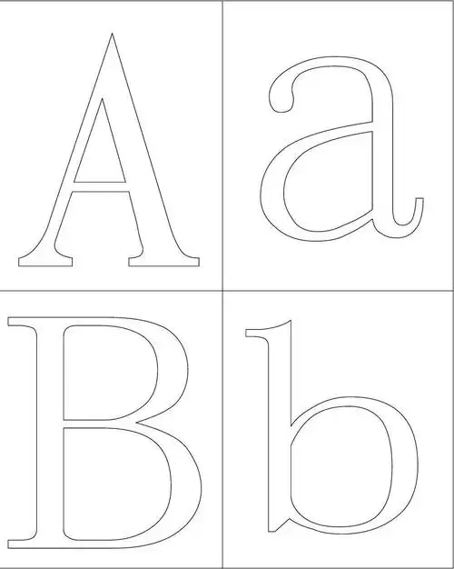 26文化字母,a4纸可打印,空心可描