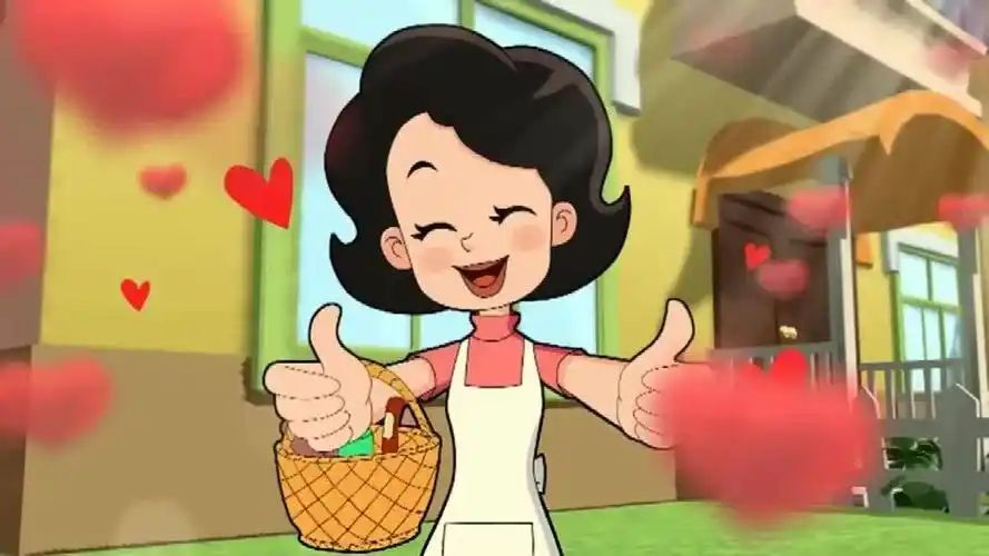 新大头儿子小头爸爸蓝色加黄色变成了围裙妈妈爱的颜色