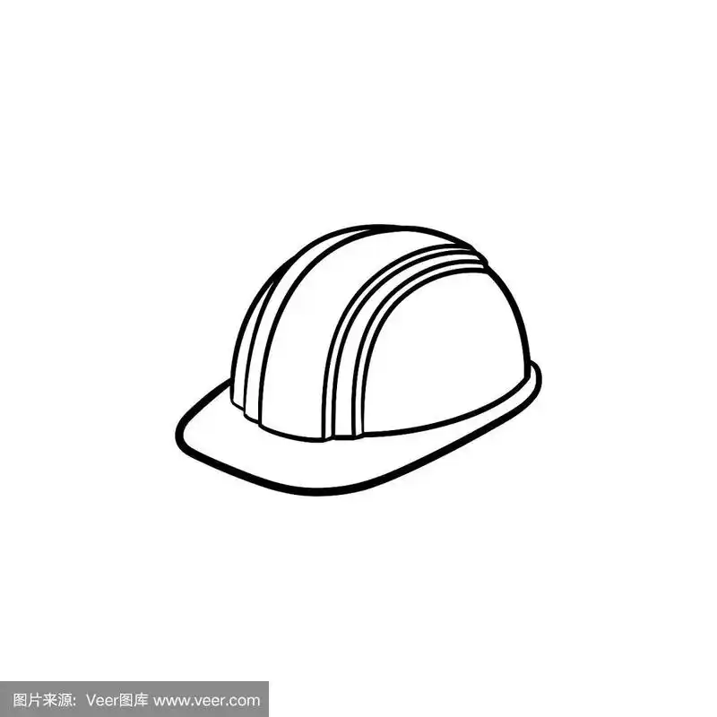 安全帽手绘草图图标