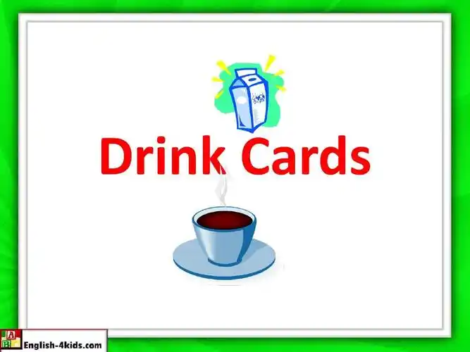 幼儿英语关于喝的学习卡片