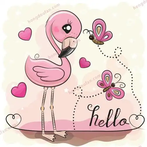 代表爱情的粉红色火烈鸟要如何画?火烈鸟简笔画大全 | 红豆饭小学生简