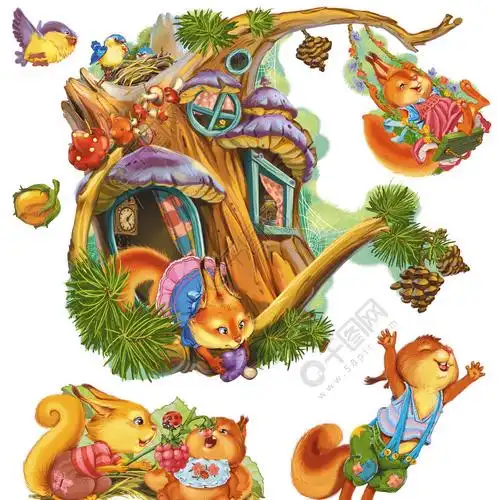 在他家附近的家庭松鼠玩玩得开心