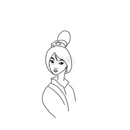 2022最新花木兰简笔画 花木兰简笔画图片 - 水彩迷