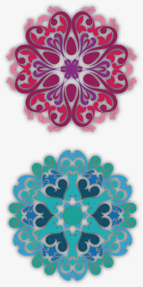 暗红色中式花纹