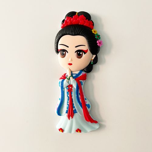 创意卡通四大美女人物冰箱贴磁性吸铁石中国风特色送老外小礼品