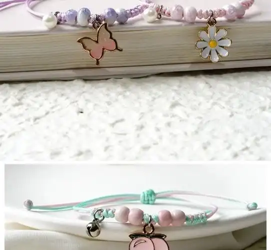 女孩手链小学生闺蜜仙气二人儿童学生党森林系一对同学可爱编织绳双人