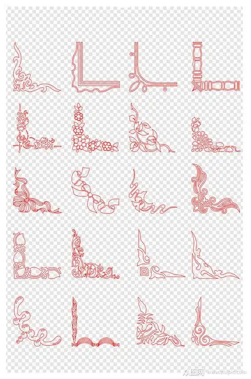 中式中国风古典花边边框边角