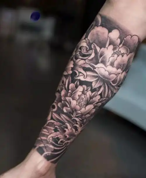 霸气花腿纹身男小腿纹身图片大全5