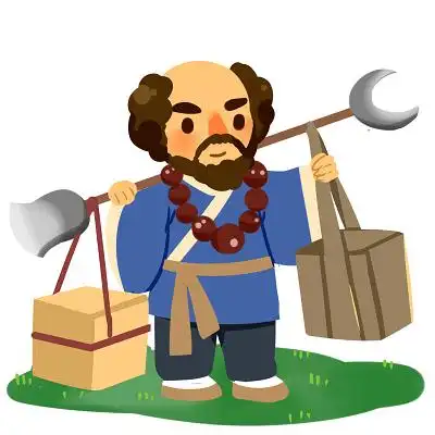 卡通手绘西游记沙僧插画人物素材立即下载手绘卡通中式婚礼q版人物