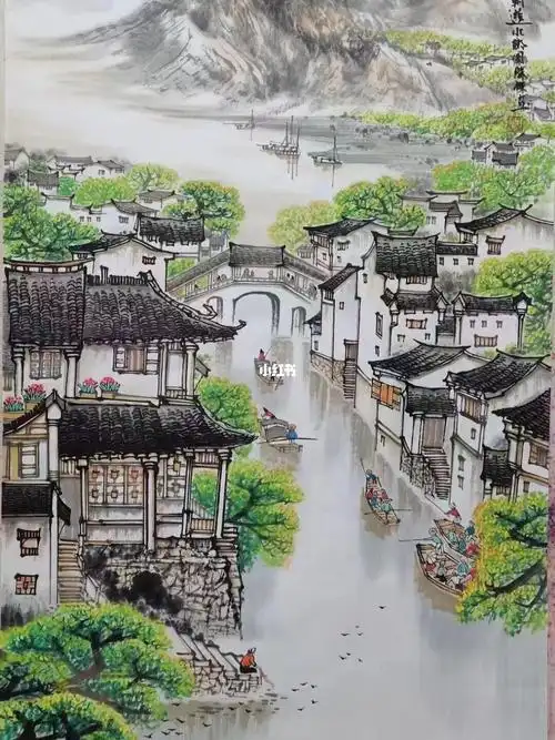江南山水画 江南山水画简笔画