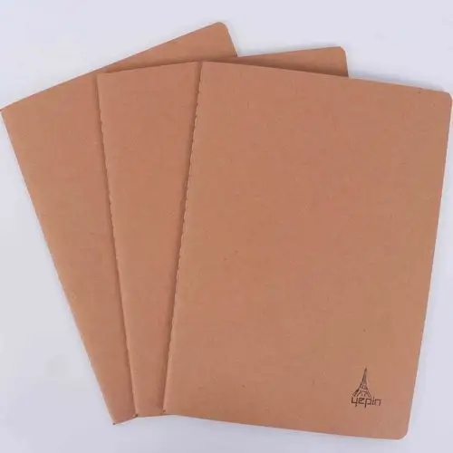 16k牛皮纸车线本笔记本简约大本子b5空白大号本子复古封面线装本