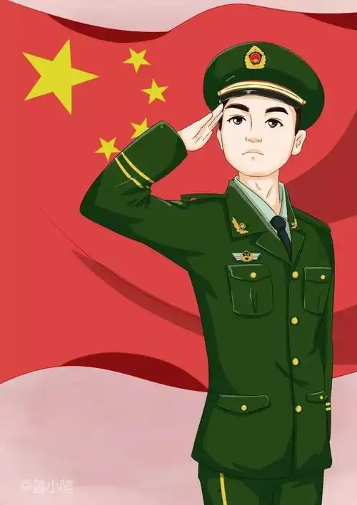 军人和国旗,可以做壁纸or头像哦,拿去不谢!