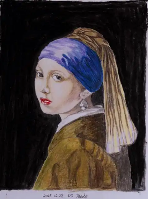 临摹名画——《戴珍珠耳环的少女》