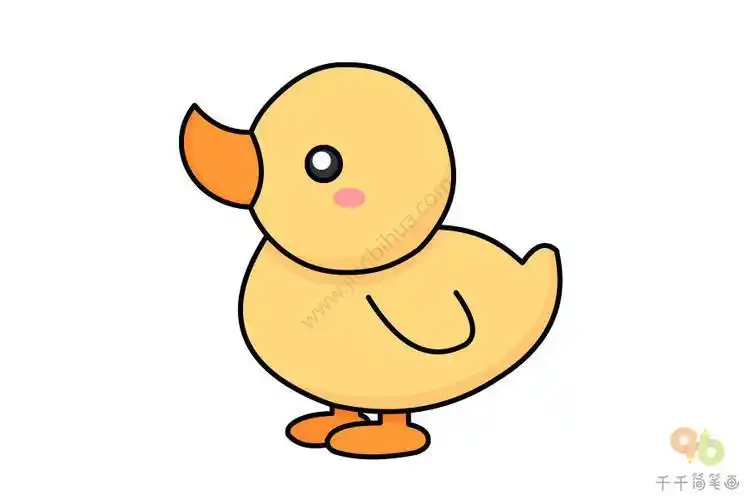 黄鸭简笔画步骤图节日轻松学鸭子简笔画