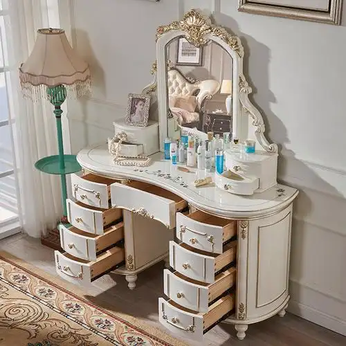 实木欧式梳妆台奢华华大户型化妆公主卧室化妆台梳妆台