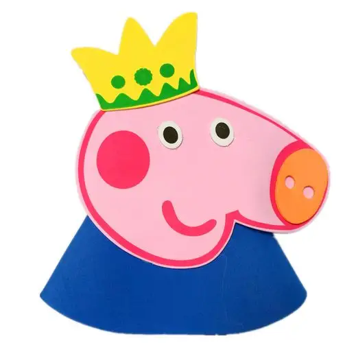 小猪头饰野猪猪八戒动物头套儿童成长帽子幼儿园聚会装饰帽子