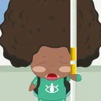 爆炸头脸黑的可爱动漫人物_微信头像图片大全