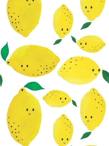 小清新卡通可爱柠檬