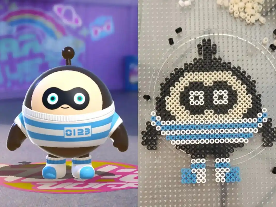 蛋仔派对x拼豆豆.图纸来源94:宁屿diy  衣服我自己改了 - 抖音