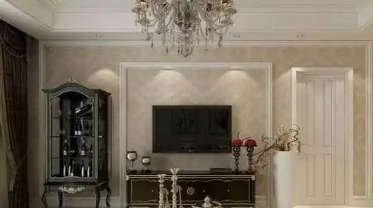 原创客厅电视墙不要装大理石了聪明人都喜欢用石膏线装修太实用了