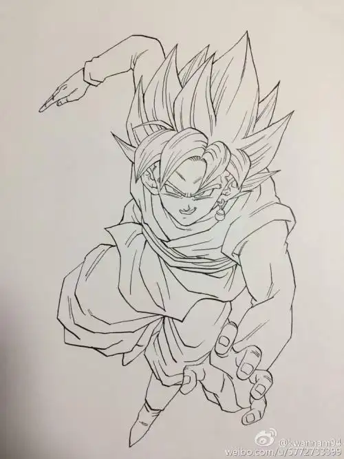 龙珠超神龙简笔画七龙珠之孙悟空简笔画龙珠超悟空自在极意功简笔画