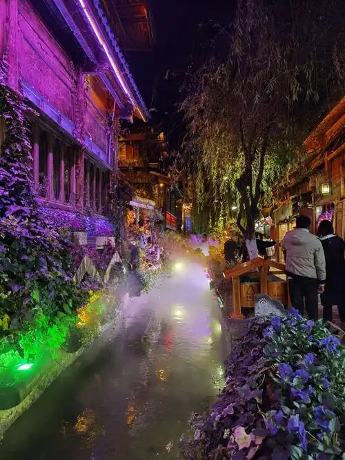 丽江古城夜景