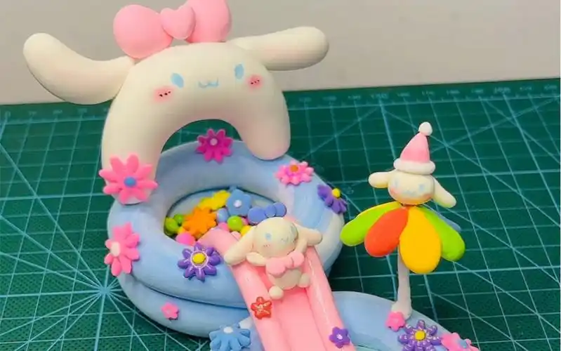 可爱的富贵狗游泳池,超轻粘土手工diy简单视频制作教程