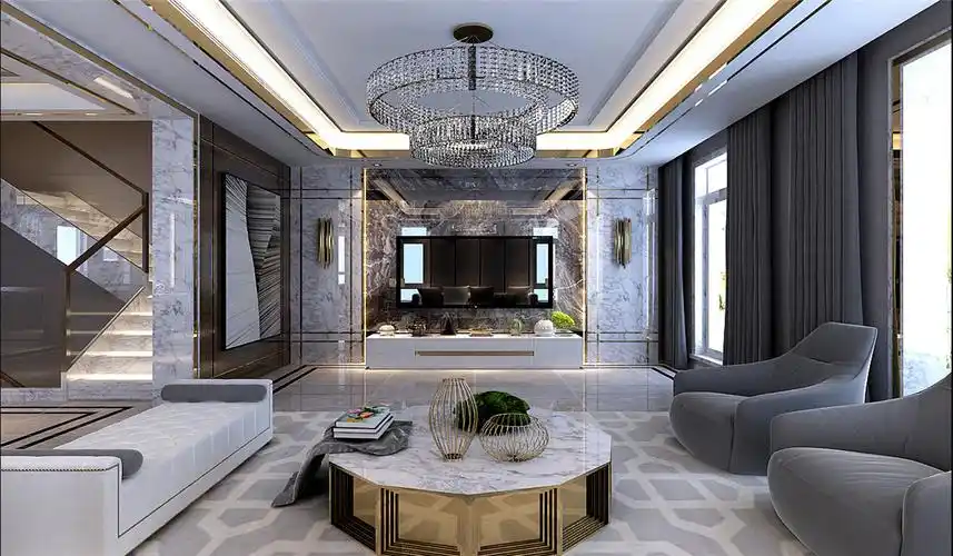 港式轻奢风格 【1918别墅装饰】方林旗下专注沈阳别墅大宅装修设计