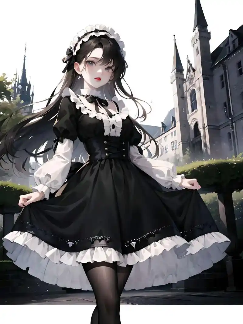 哥特风洛丽塔少女