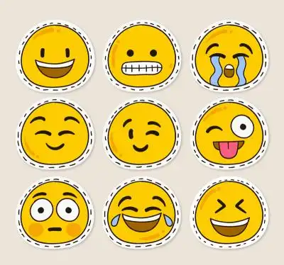 可爱emoji表情装饰图案