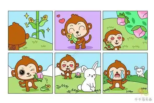 连环画6张故事简笔画 连环画4张故事简笔画 - 水彩迷