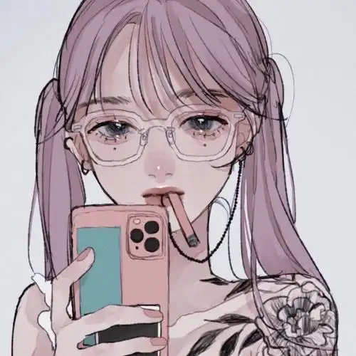 多人闺蜜头像 团头 叼着烟的不良少女 帅气女生头像