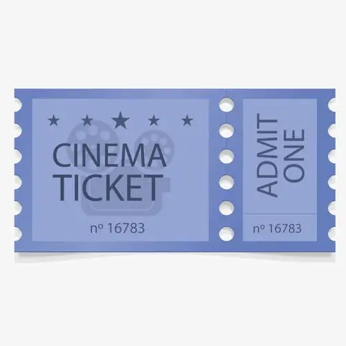 矢量门票入场券演唱会蓝色