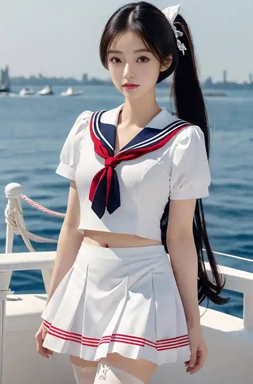 身穿白色jk水手服,美女小姐姐完美的身材和外貌让人心动不已_外表