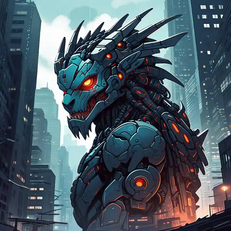 97赛博朋克风·哥斯拉头像94