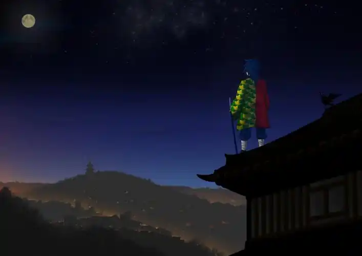 屋顶上的柱子鬼灭之刃横图