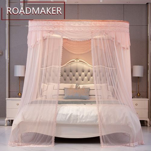 罗德梅科u型导轨蚊帐加密夏季蚊帐子母床床幔宫廷家用免安装蚊帐