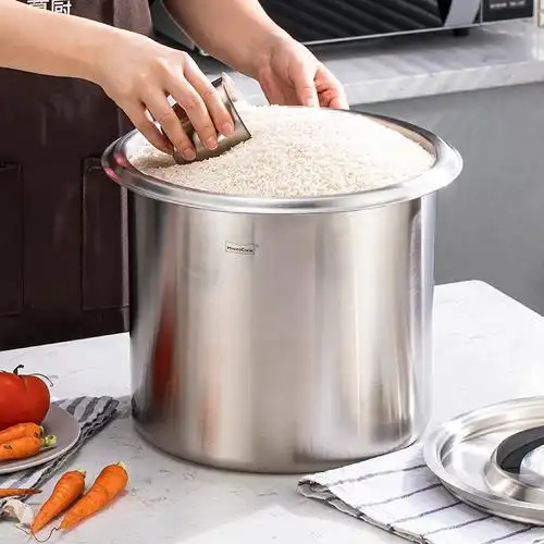 家用不锈钢密封防潮桶装防虫米缸米桶