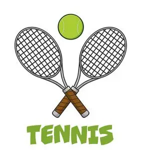 交叉的网球拍和网球照片