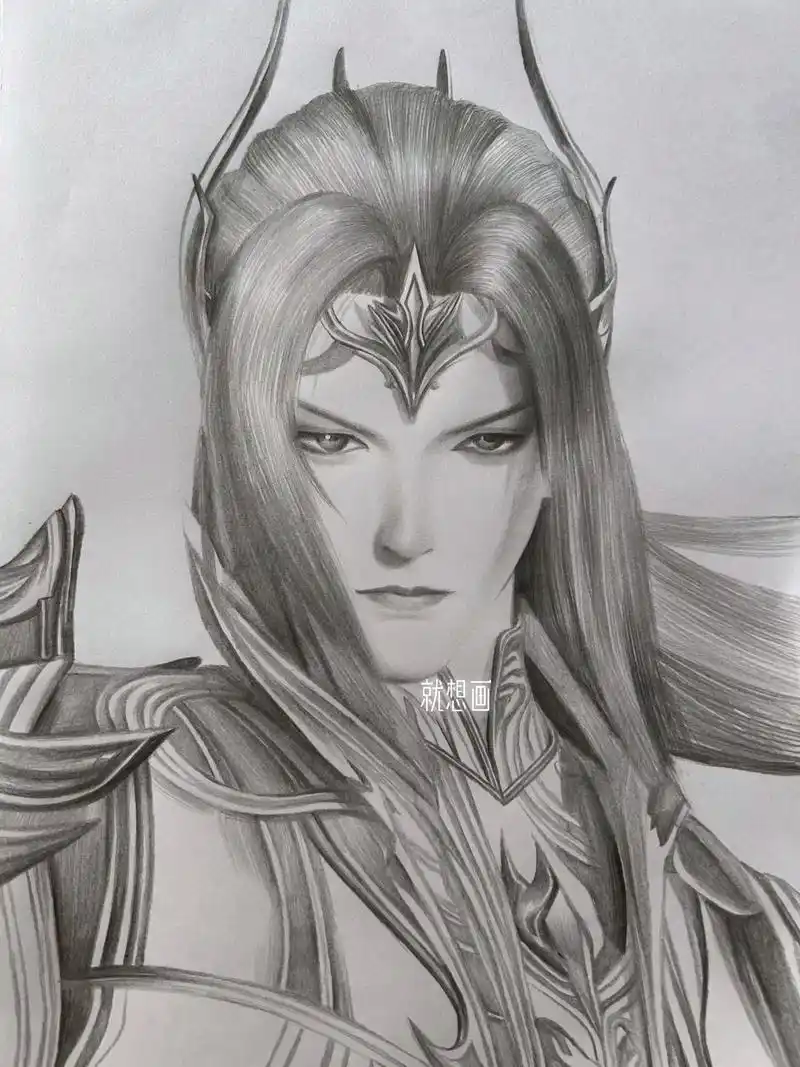 斗罗大陆海神唐三怎么画素描 - 抖音