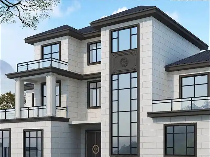 新中式自建房外墙设计效果图