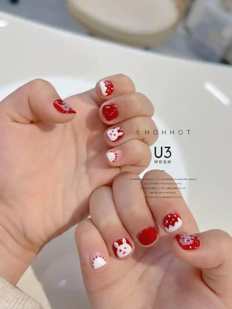 儿童可爱卡通手绘款美甲