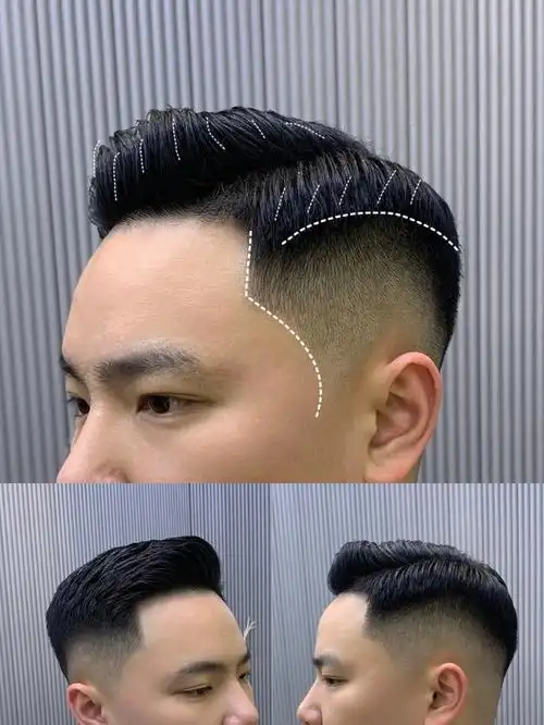 男生发型渐变油头日常分享男生发型渐